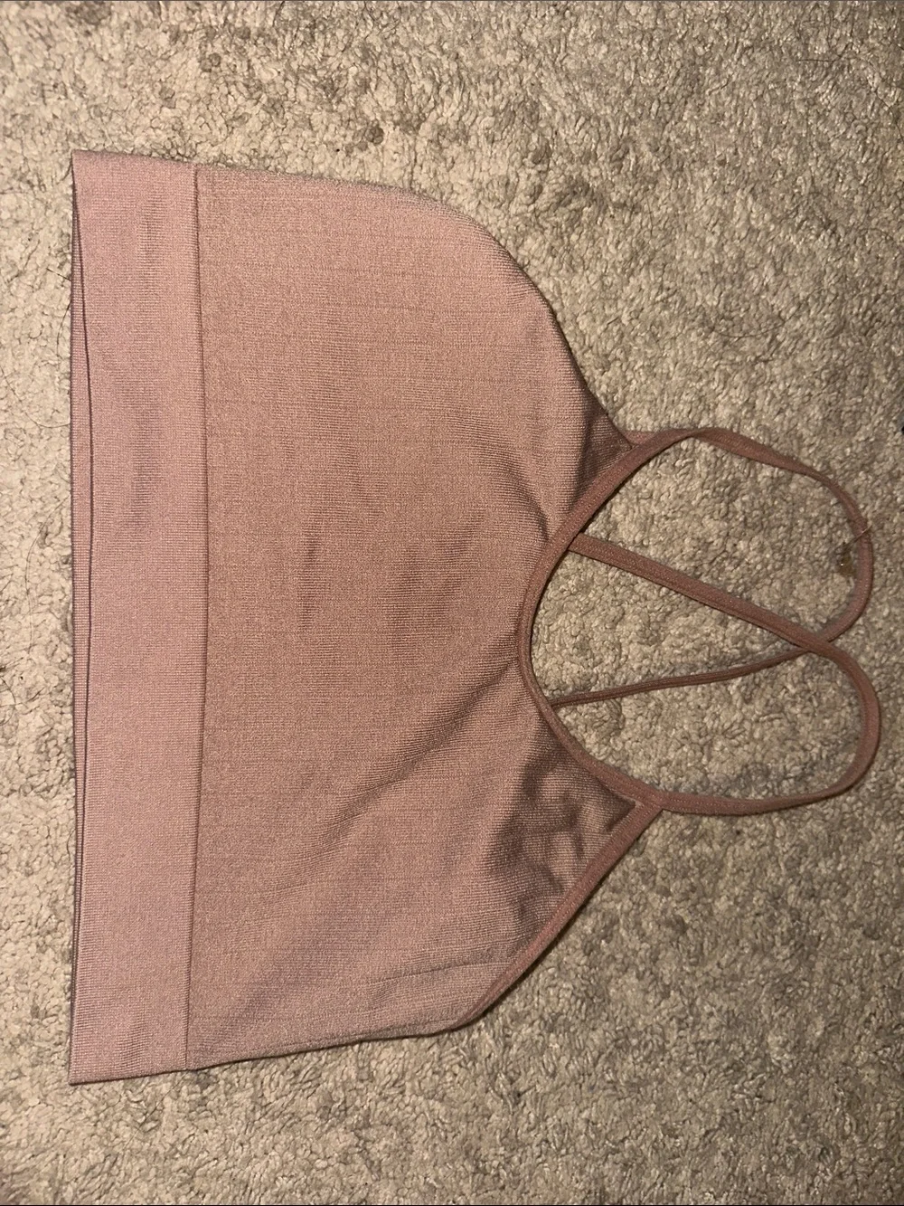 H&M Tan/Brown Ribbed Cropped Bralette
